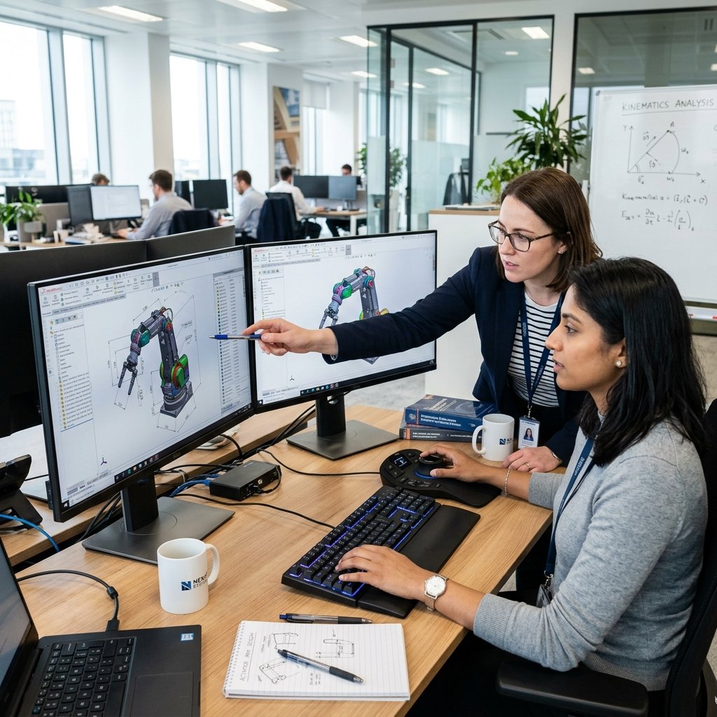 Engineering Team Reviewing Designs