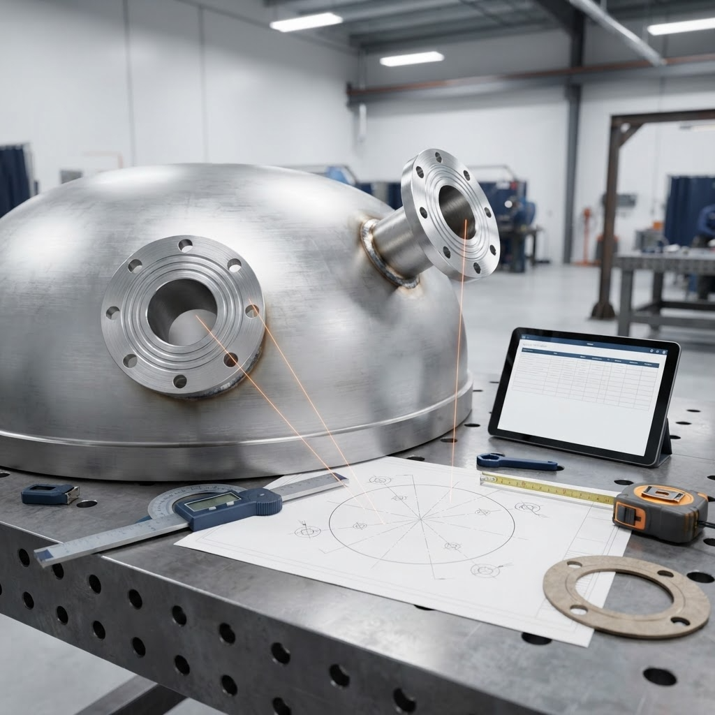 Nozzle Location, Flange & Coordinate Documentation